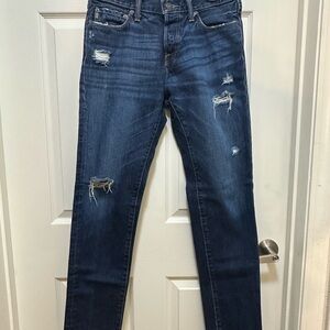 Men’s Abercrombie & Fitch Dark Blue Distressed Jeans
